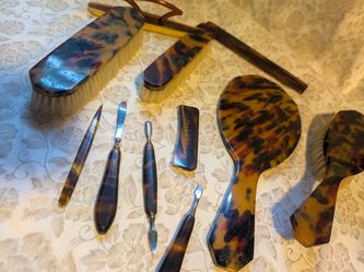 Vintage Tortoiseshell Vanity Accessory Set Germany
