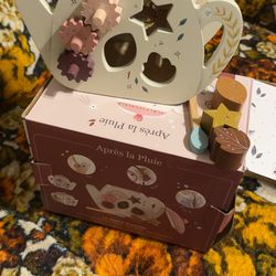 Wooden Teapot Shape Sorter Toy for Baby/Toddler/Kids