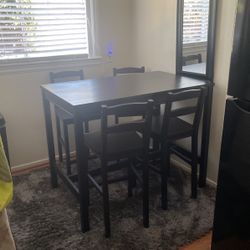 Brand new black dining pub table