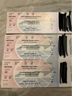NASCAR SONOMA TICKETS