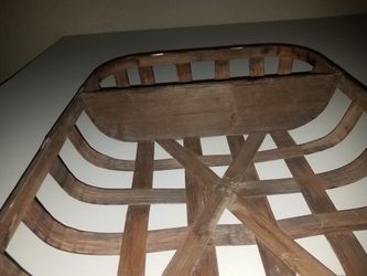 Farmhouse Wall Basket With Shelf 24x16 Like New. Purchased At Kohls