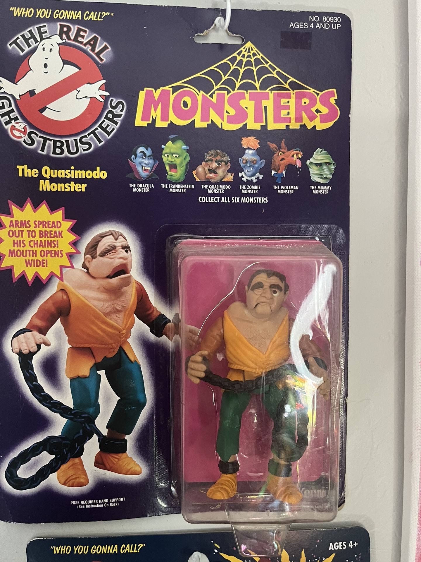 THE REAL GHOSTBUSTERS QUASIMODO MONSTER 4.5" KENNER FIGURE MINT ON CARD