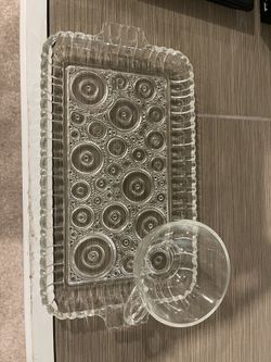 Anchor Glass Luncheon Set