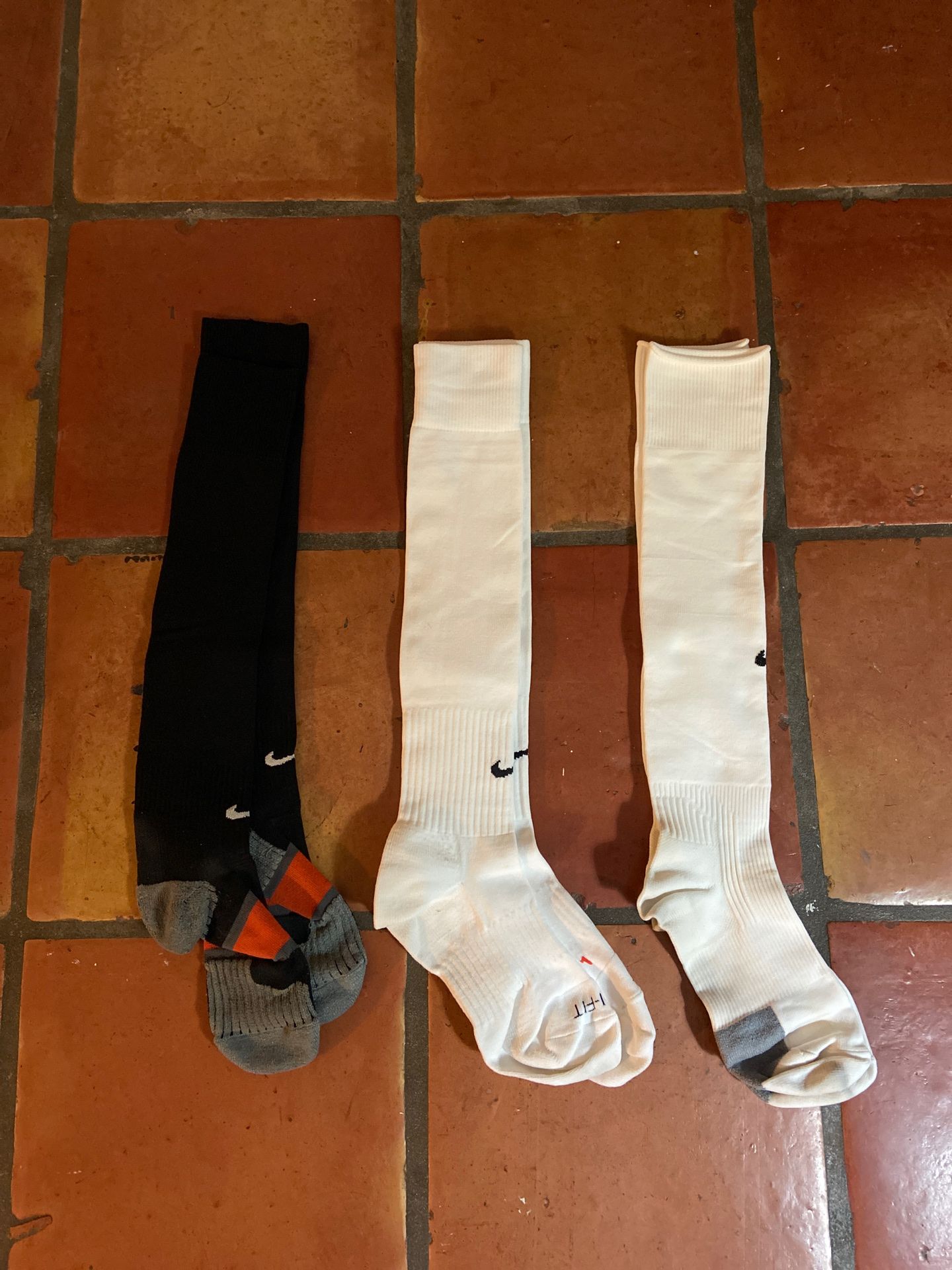 Nike Soccer Socks - 3 Pairs (1 Black/2 White)