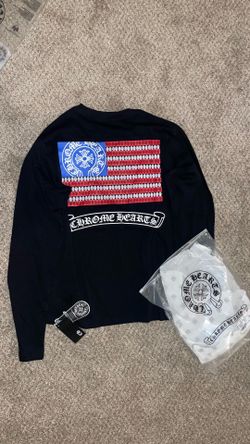 USA flag Chrome Hearts long sleeve top #ChromeHearts Brand new with tags Large back graphic details • Graphic sleeves Ready to ship › Open to offers