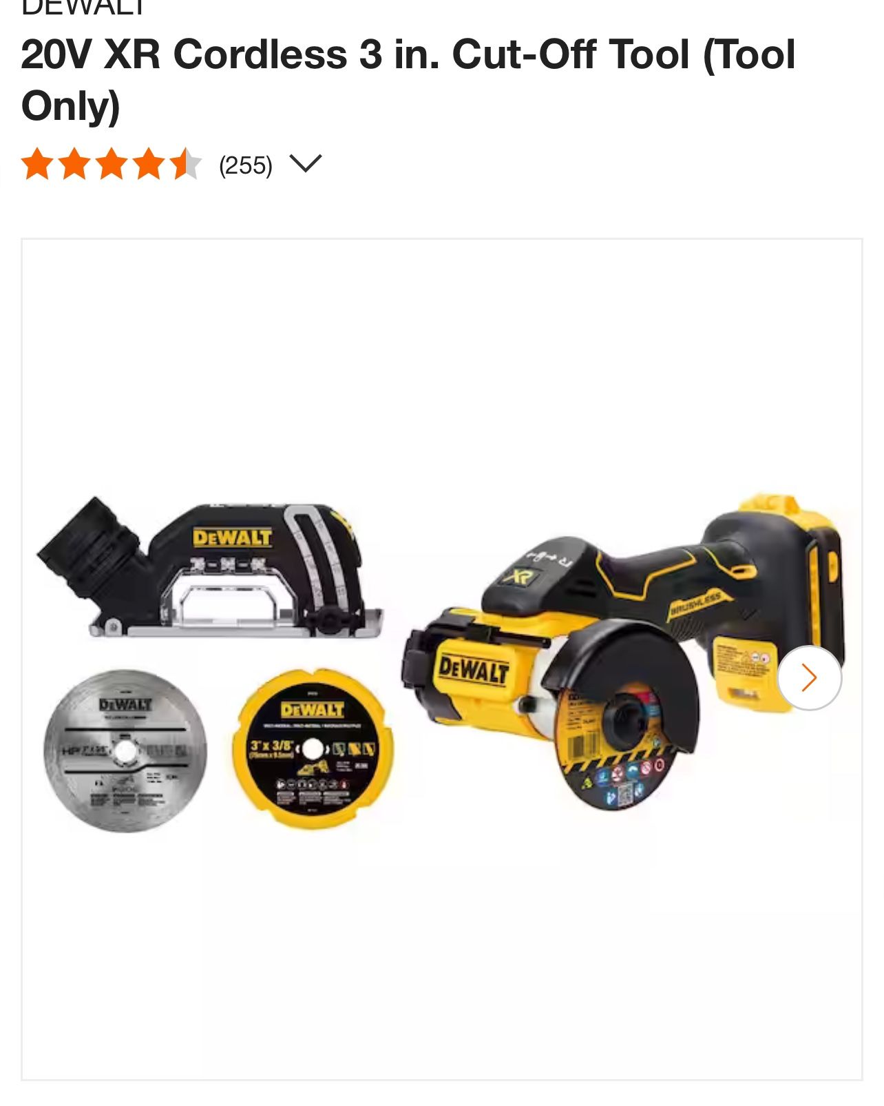 Dewalt 3” Cut Off Tool W/ 3.0 Battery And Charger
