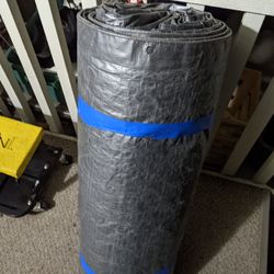 Silver & brown opaque tarp. (40ft x 50ft)