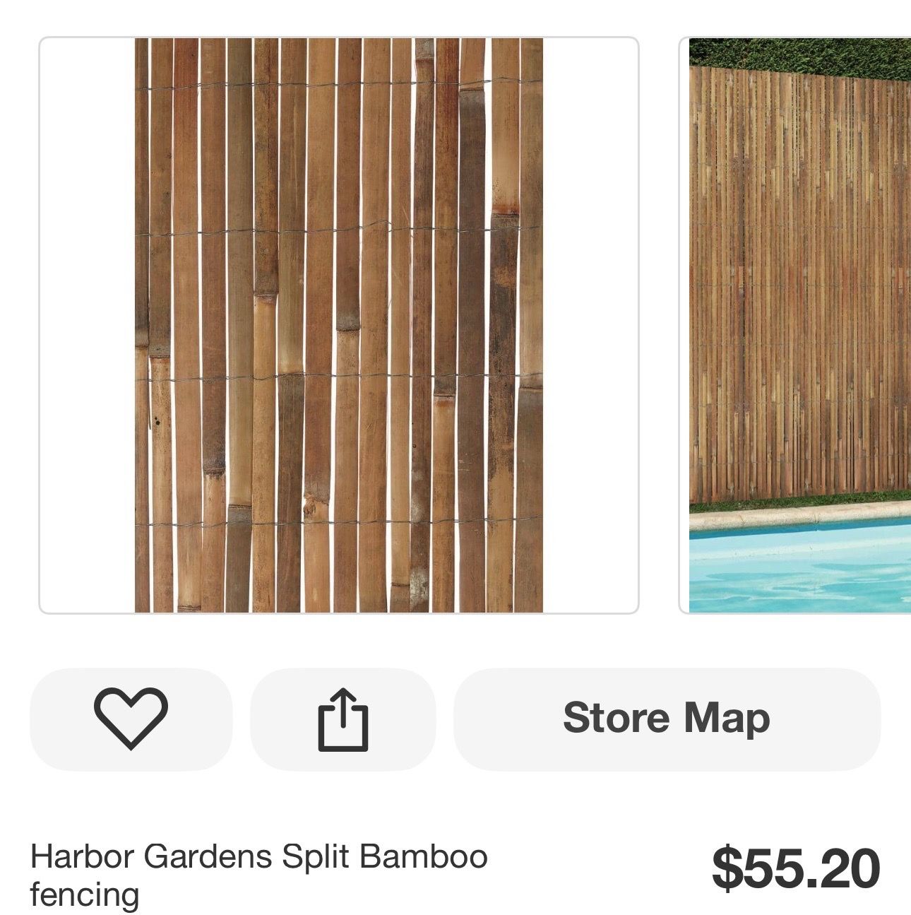 Harbor Gardens Split Bamboo fencing