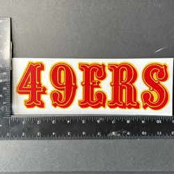 Bold New 49ers 2-Tone Layered Vinyl Decal — Durable & Eye-Catching!