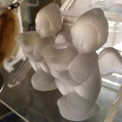 Frosted Glass - Angel  Candle Holder  Or Scented Oil