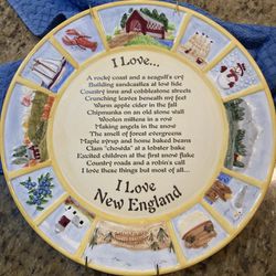 Collectible New England Plate 