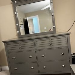 Grey Wooden Dresser