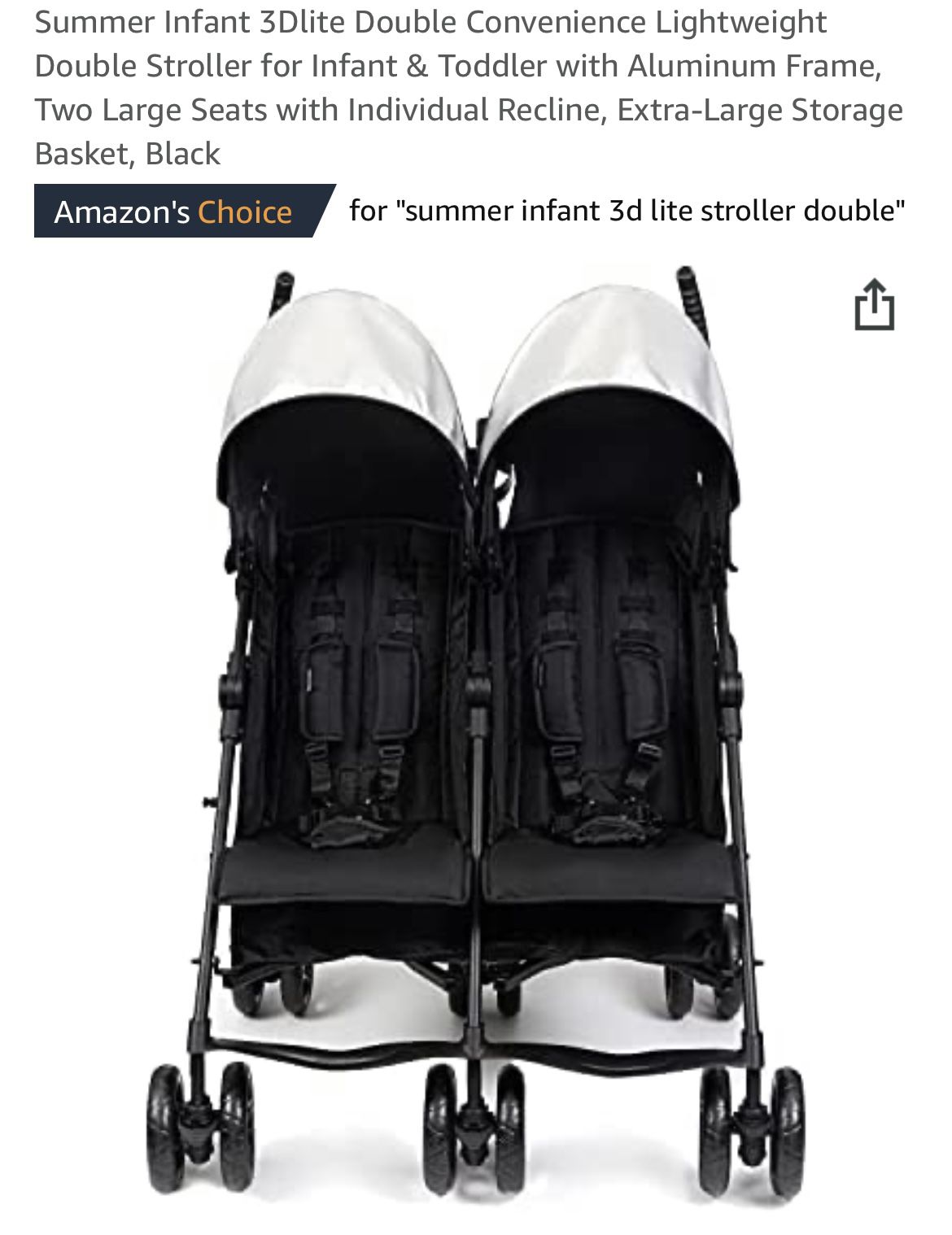 Infant Double Stroller 