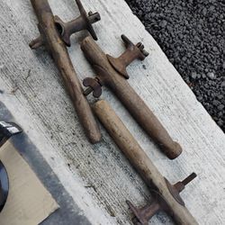 Crosscut Handle Wood Saw Two Men Saw Blade Handles Vintage Antique Collectibles Logging Tree Falling