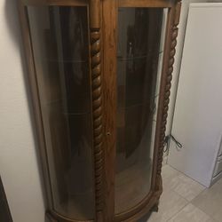 Vintage Oak Curio