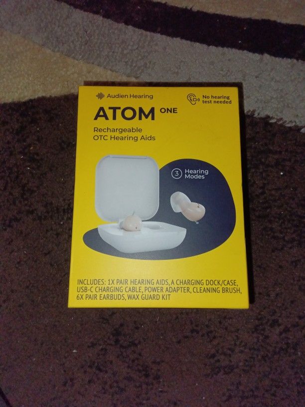 Atom One Rechargeable OTC Hearing Aids