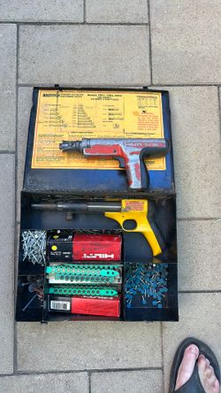 Powder actuated fastening guns, including Hilty, DX 35 Powder actuated fastening guns, including Hilty, DX 35