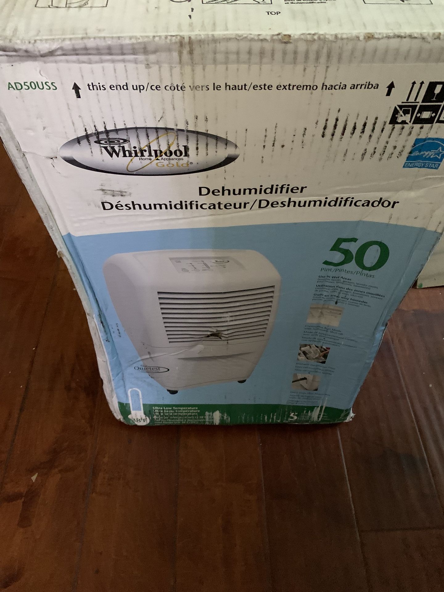 Whirlpool AD50USS Dehumidifier - 50 Pint Low Temperature