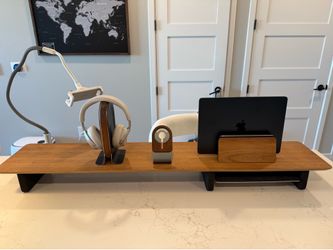 Wooden desk accessory set