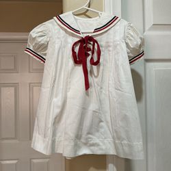 Vintage toddler girl sailor dress