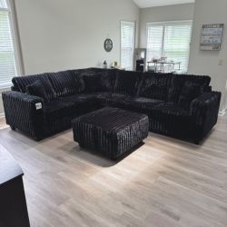 Viral Black Sectional Sofa 🚛 Same Day Delivery