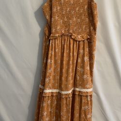 Universal Thread Goods Co. Orange Dress With Spaghetti Straps 