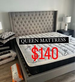 Queen size pillow top bamboo brand mattress new