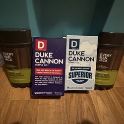 Duke Cannon big @$$ Brick Of Soap And Everyman Jack deodorant Bundle Packs.