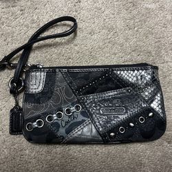 Patchwork Coach Wristlet- Used