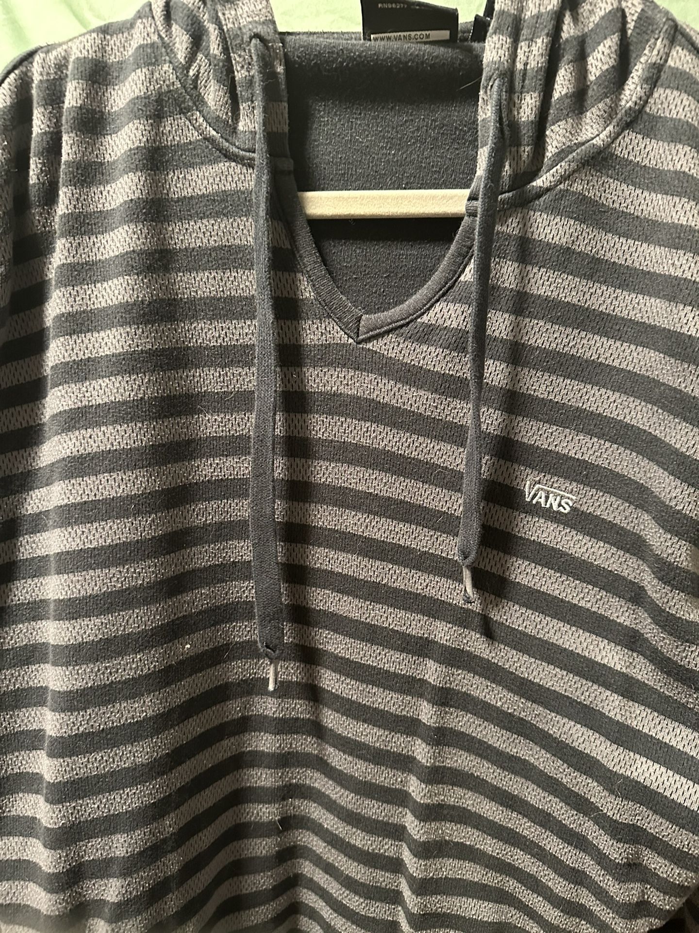 Grey striped Vans hoodie