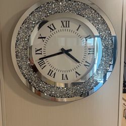 Large Diamond Accent Clock