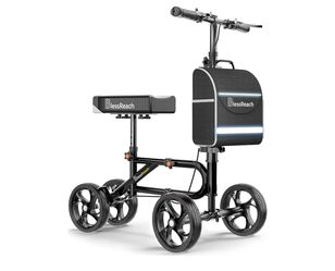 BlessReach Foldable Knee Scooter w/ Storage Bag – 300 lb Capacity