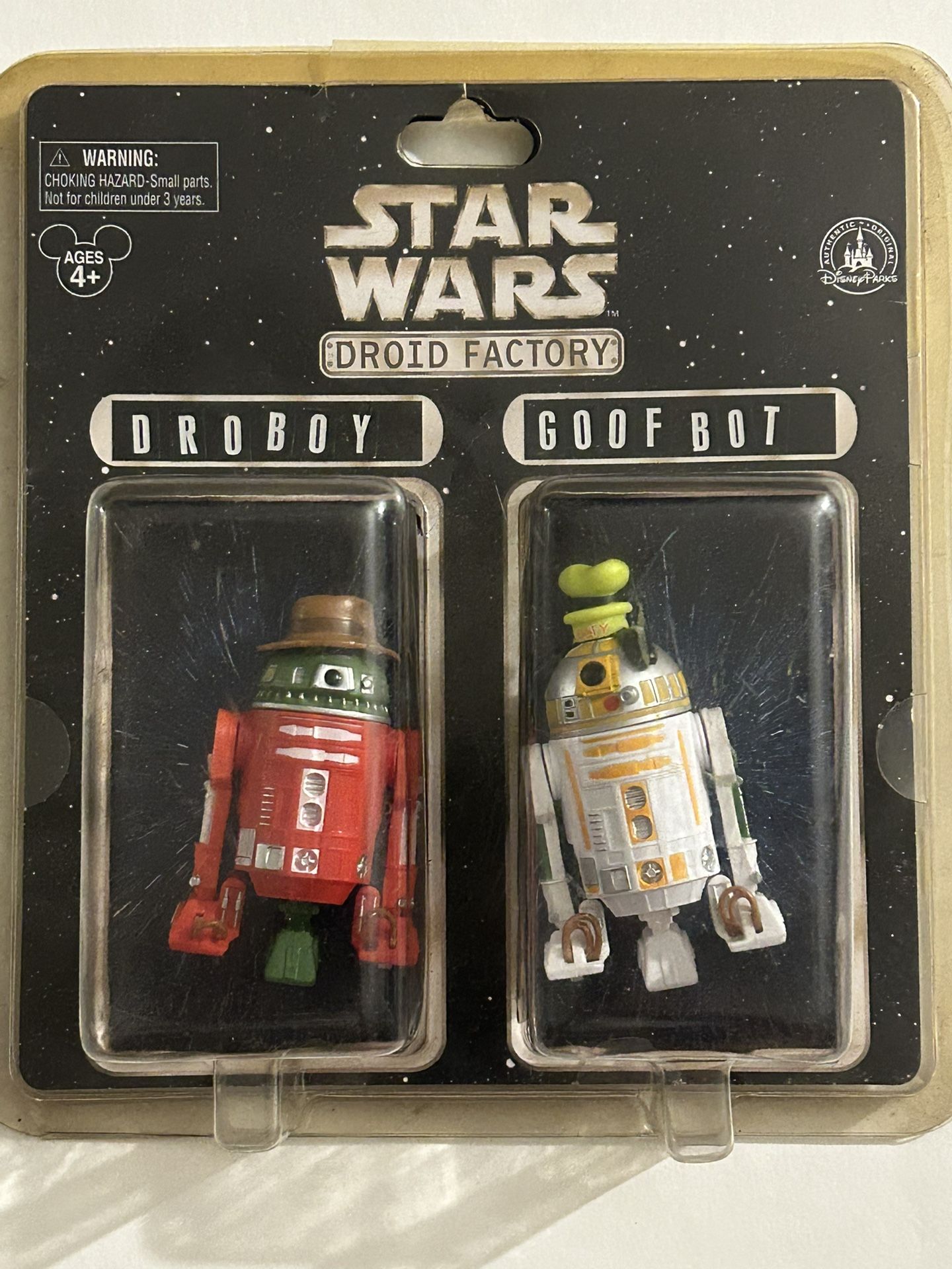 Star Wars Disney Parks Droid Factory Figures Sealed Droboy Goof Bot
