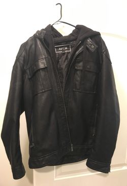 Leather jacket/hoodie