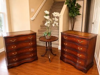 Pair of Mahogany Serpentine Chest of Drawers