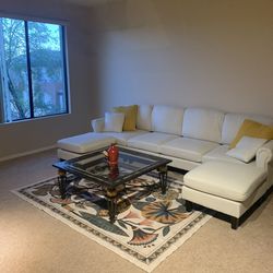Sectional couch w/2 ottomans