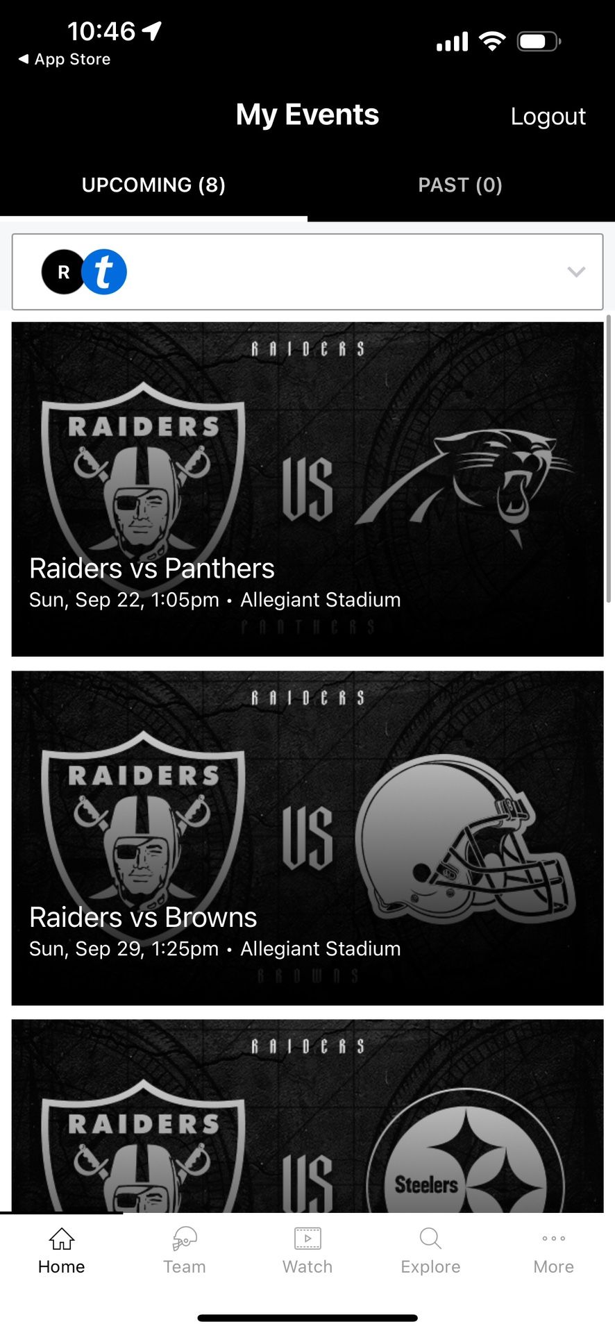 Raiders Season Tickets! Home Games Only!