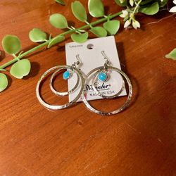 NEW Silver & Turquoise Drop Earrings 