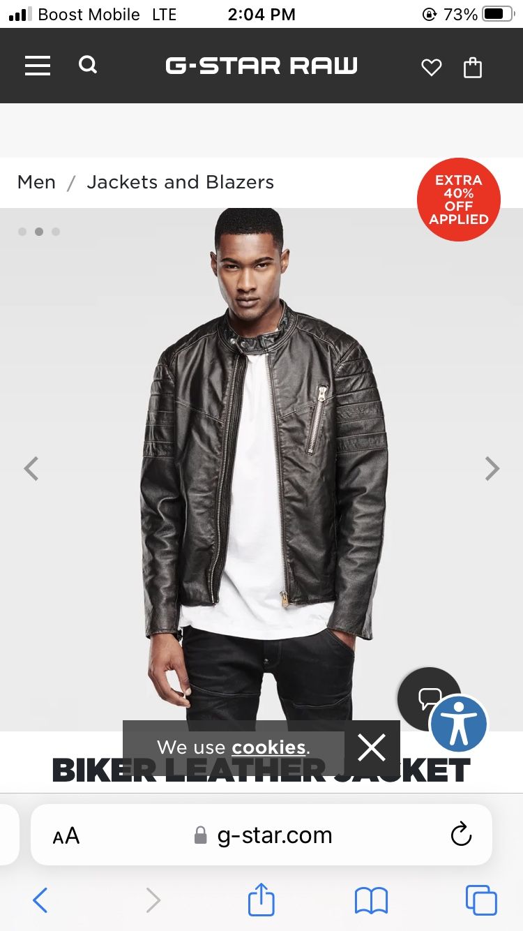 G Star Raw Leather Motorcycle Jacket