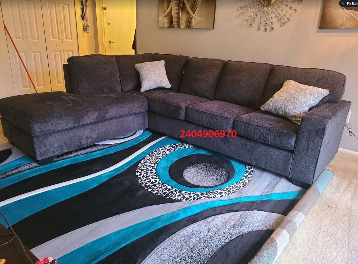 Only $49 down Ashley Altari Slate color sectional with pillows