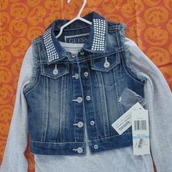 Guess Denim Jacket Size 5, NEW