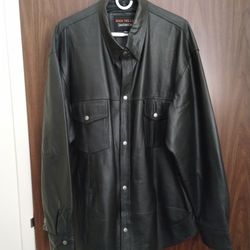Leather Shirt With Conceal Carry Pocket Inside. Never Worn
