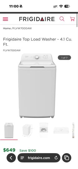 LIQUIDATION!! (4 units for 1100$) Frigidaire Top Load Washing Machine – Sealed in Box