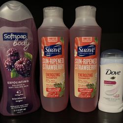 NOW $9.99 (PACK OF 4) BODY WASH / SHAMPOO AND DEODORANT 