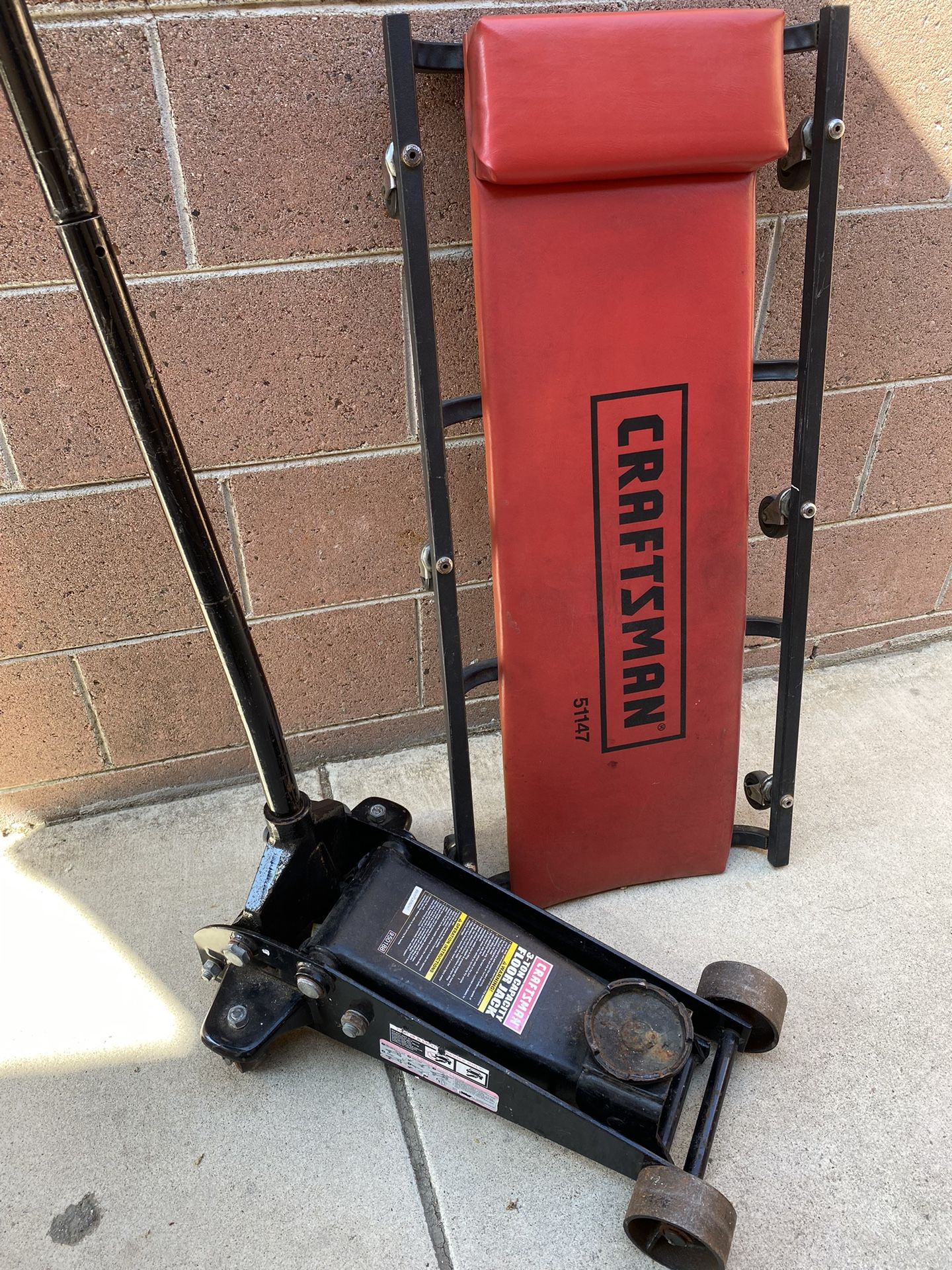 Craftsman Big Car Jack 3 Tons And Creeper