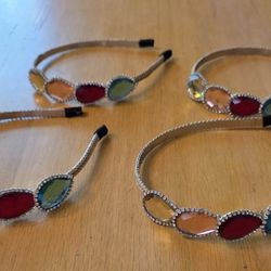 Dance / Party Accessories - NEW Set of Four Multi Color Headband Tiaras - Princess Dress Up