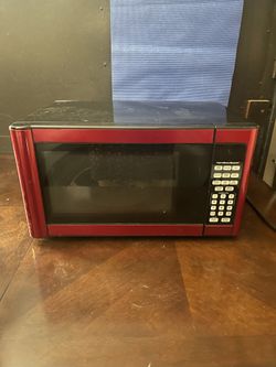 🔥 Red 1100W Microwave – Works Perfect