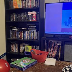 Book Shelf And IKEA Shelf Under The Rv 2 Of Each