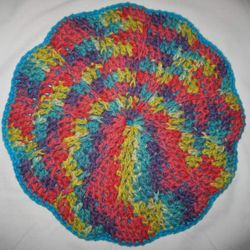 Handmade Crocheted Reversible Potholder 