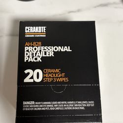 CERAKOTE® Ceramic Headlight Restoration Professional Detailer Pack (20 Ceramic Wipes) - Brings Headlights Back to Like New Condition - Step 3 Only